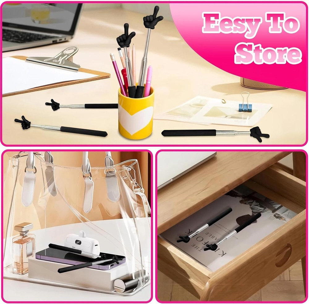 2Pcs Pointer Finger Stick – Multipurpose Teacher Supplies Black