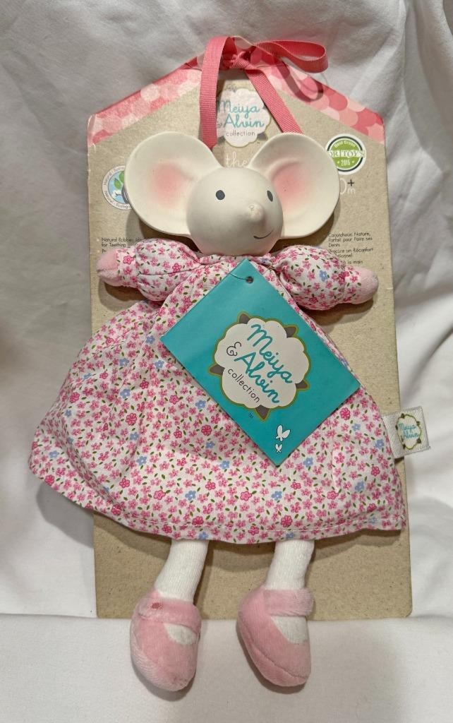 Meiya and Alvin Meiya the Mouse Soft Toy Teether New with Tag on card