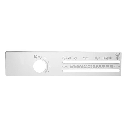 United Pacific 48301 A/C Control Plate, Stainless, for Freightliner
