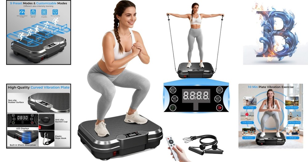 Vibration Plate Exercise Machine, Vibration Plate for Lymphatic Drainage Weig...