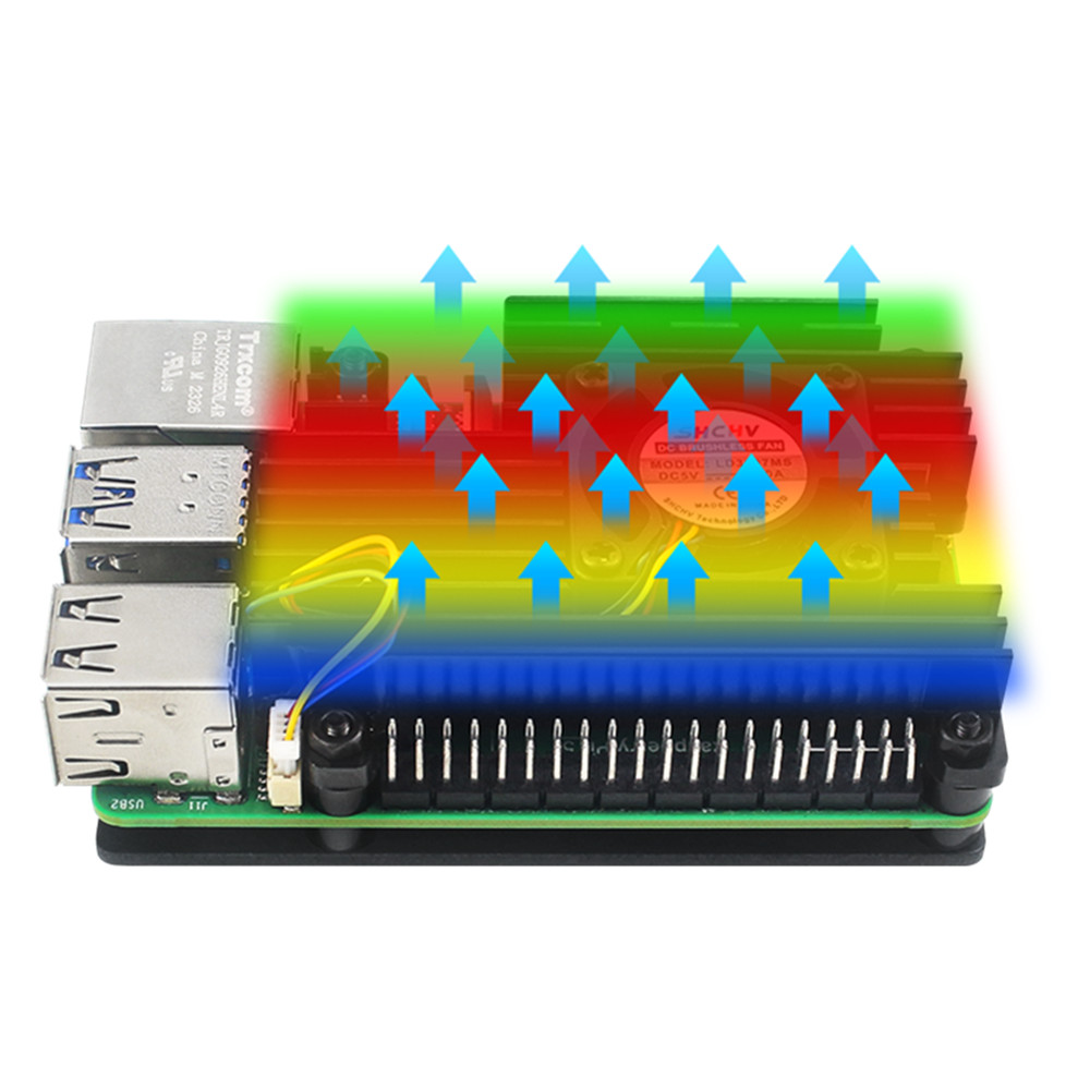 Durable Alloy Protective Case for Raspberry Pi 5 Motherboards With Cooling Fan