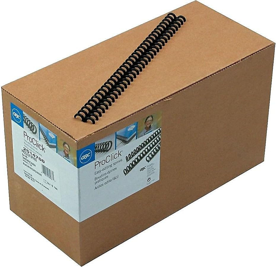 Binding Spines / Spirals / Coils, 5/16" Diameter, 45 Sheet Capacity, Proclick, B