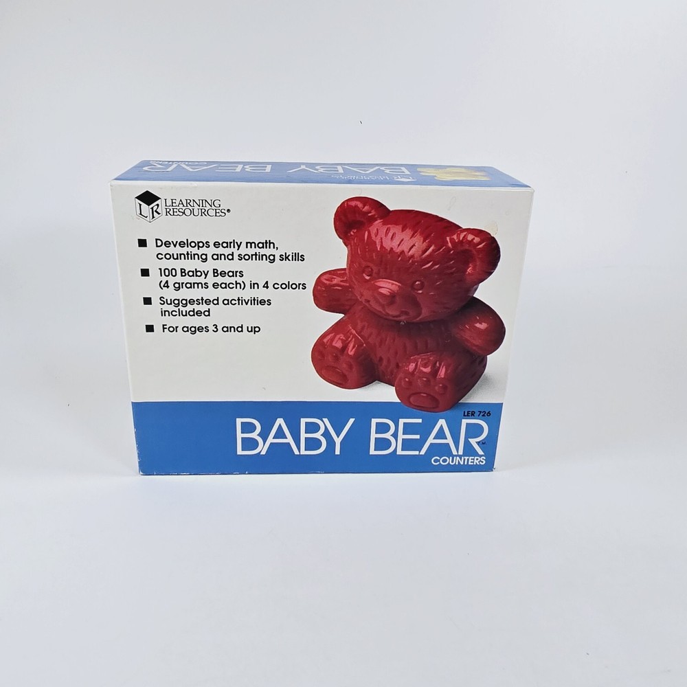 Baby Bear Counters - 100 1" Bears 4 Colors - Learning Resources Homeschool Class