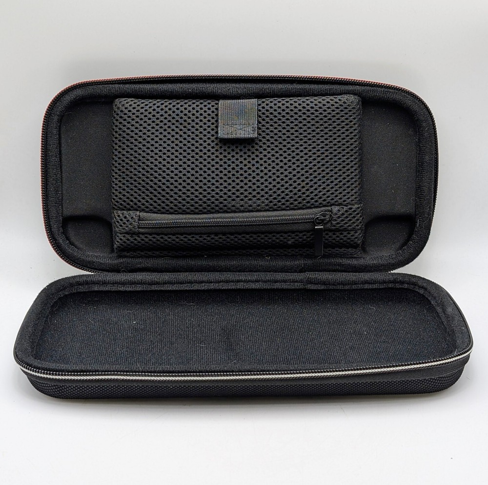 Nintendo SWITCH OEM Genuine Carrying Hard Shell Zip Case Black Red