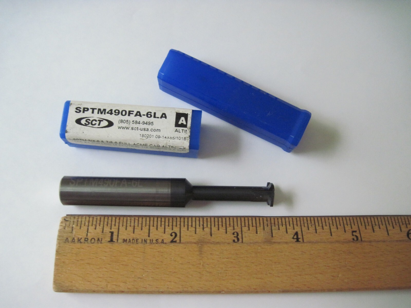 SCT 3/4-6 & 7/8-6 Single Profile Carbide Thread Mill, 6 TPI, SPTM490FA-6LA AlTiN