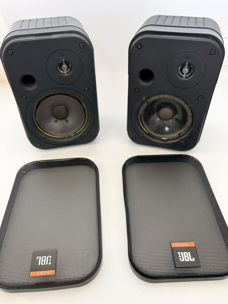 JBL Control 1 Bookshelf Speakers Matched Pair / Needs Re-foam