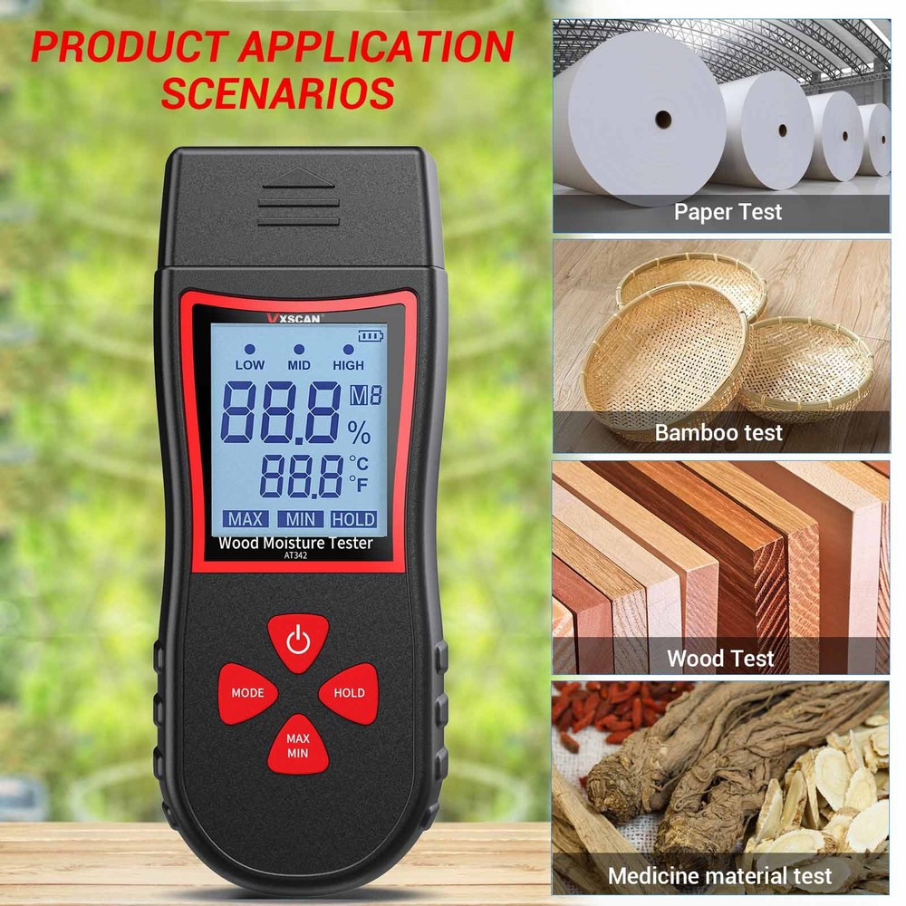 VXSCAN NF-568 Wooden Moisture Meter High Sensitive Sensor HD Backlight Display