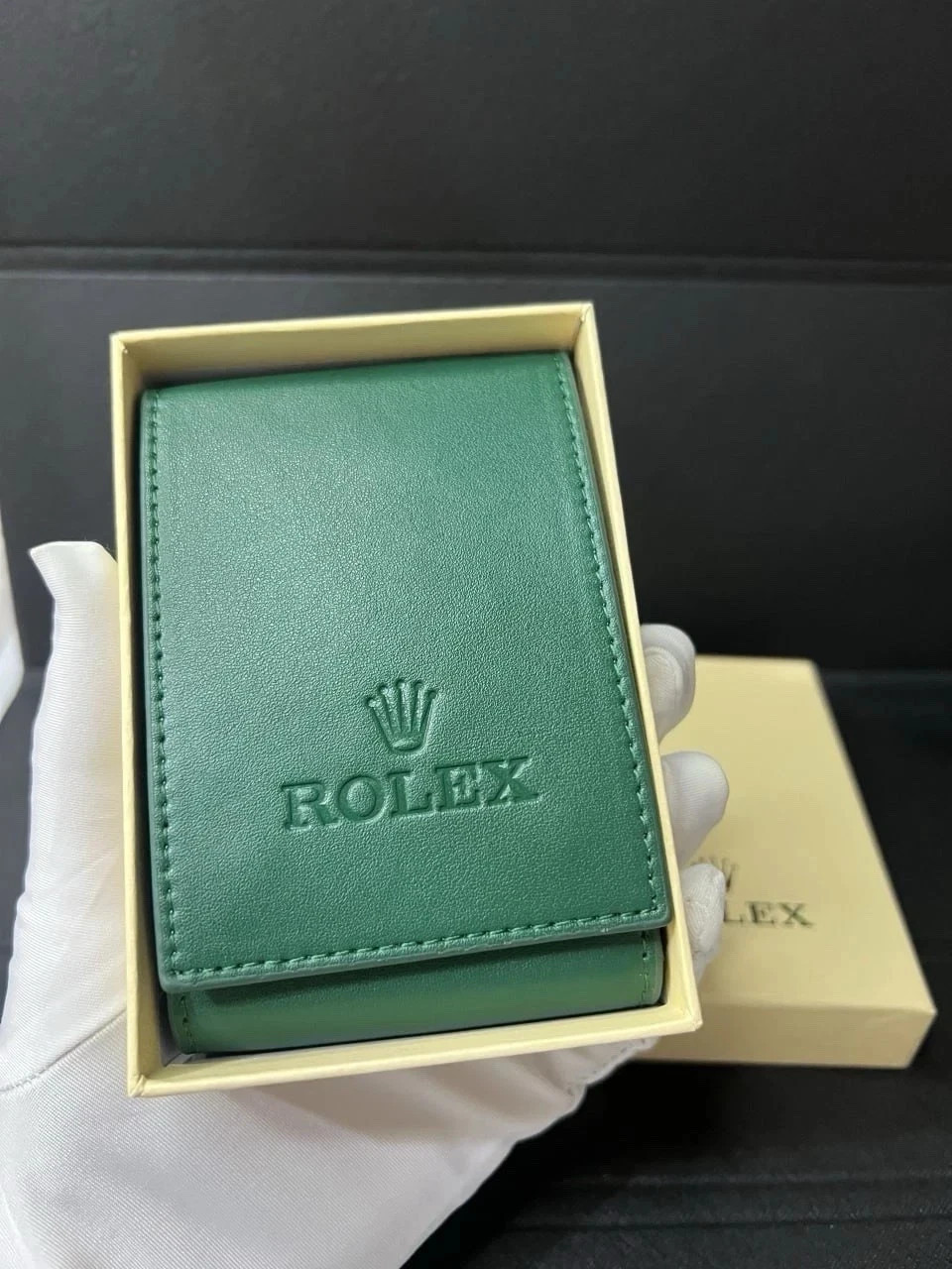 Rolex Case Leather Travel Pouch Service Center Premium Version NIB