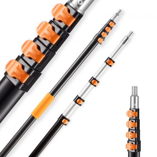 HOT/ Telescopic Extension Pole,4.66-19 FT Multi-Purpose Extendable Pole,Sturdy
