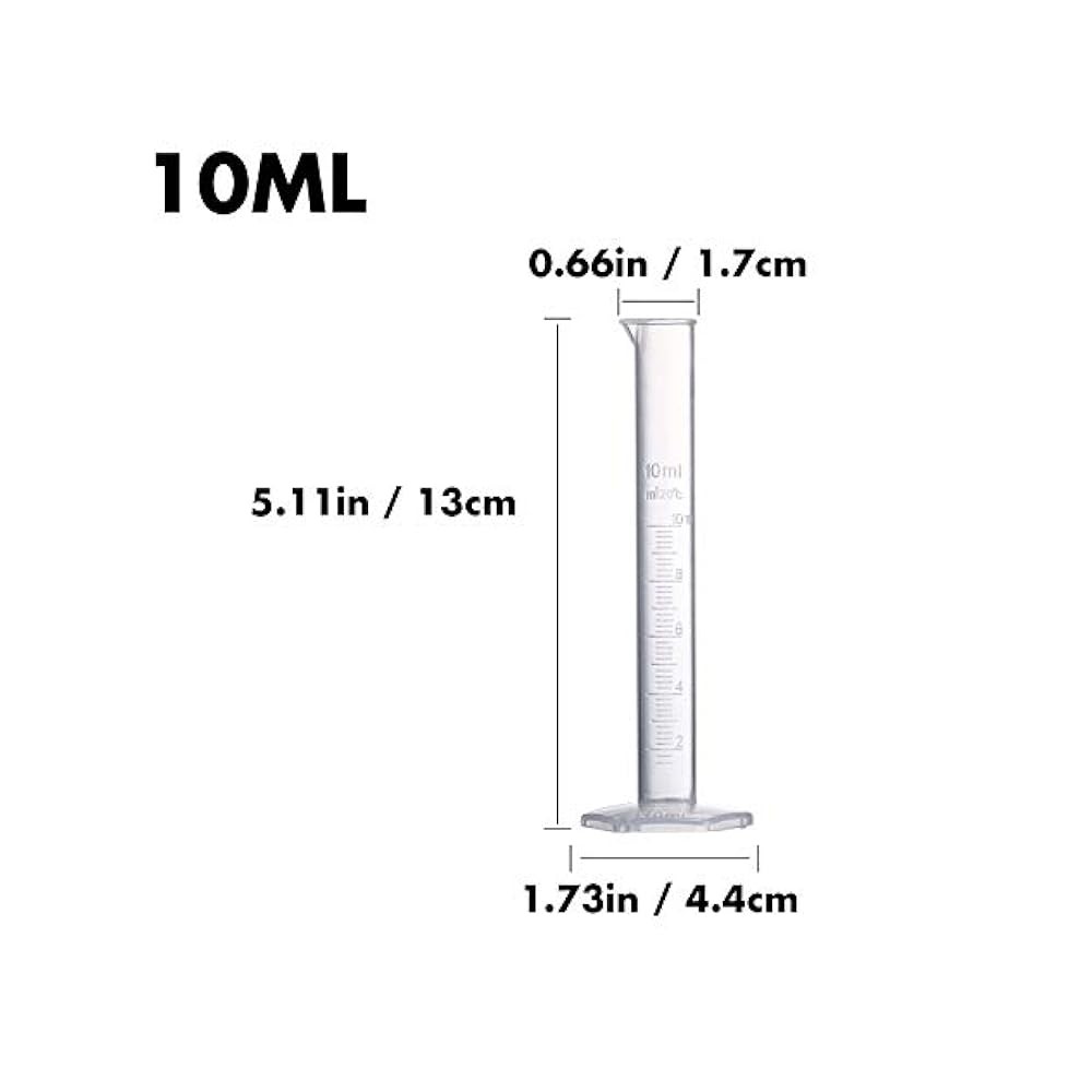 Polypropylene Test Tubes, 4 Sizes, Ideal for Lab Experiments & Measuring