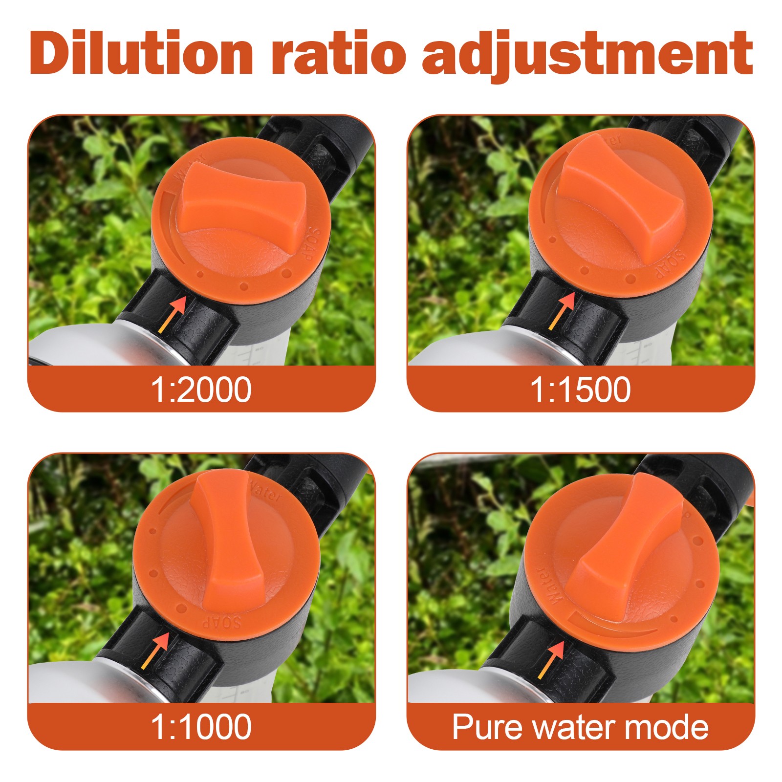 Car Cleaning Wash Pressure Washer Snow Foam Lance 8 Mode Sprayer Gun Soap Bottle