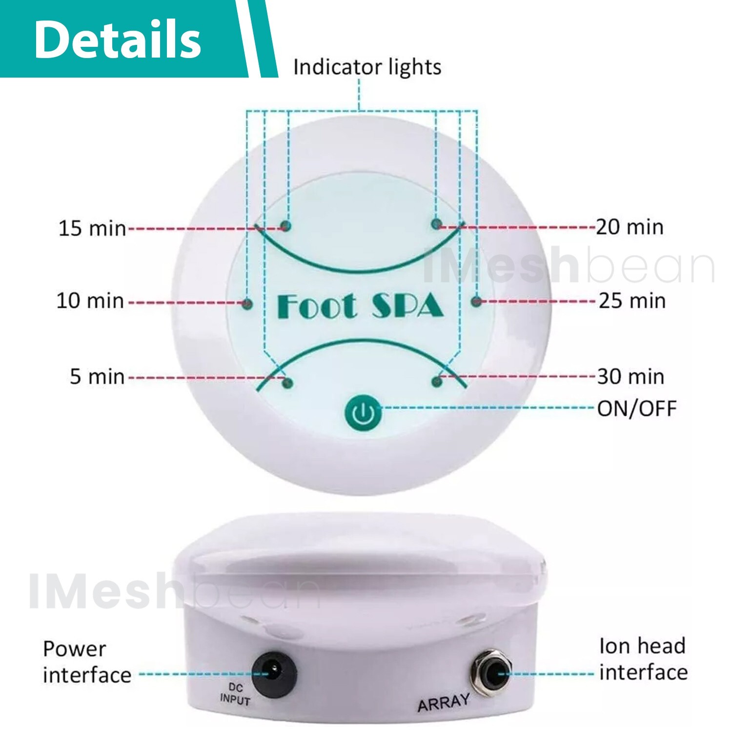 Ionic Detox Foot Bath Spa Machine Portable Salon Ion Aqua Foot Bath Beauty Kit