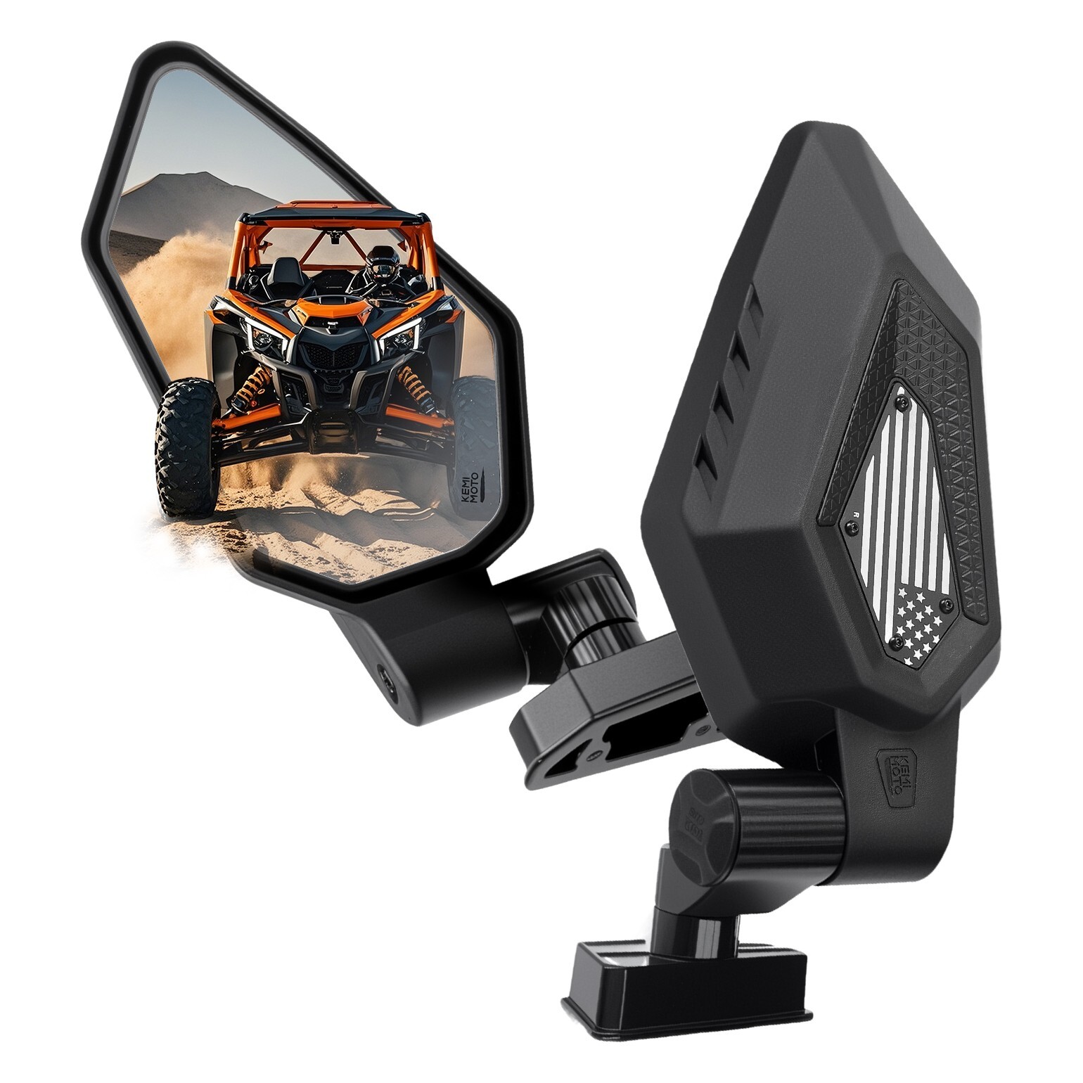 UTV X3 Side Mirrors Spring Back Feature for 2017-2025 Can Am Maverick X3& X3 Max