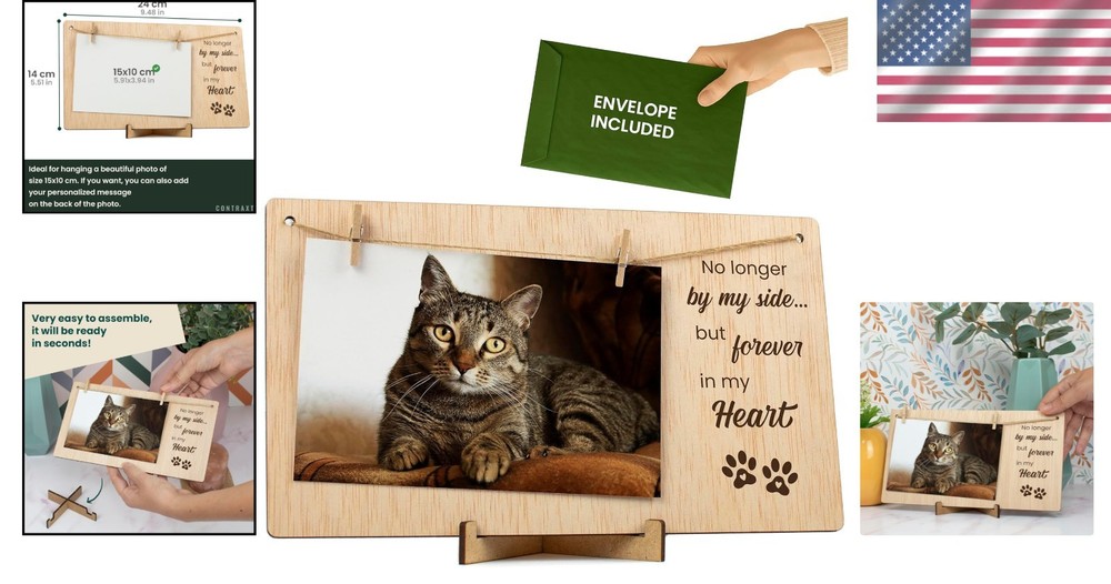 Rustic 4x6 Pet Memorial Picture Frame - Cherish Your Pet's Memory Elegantly