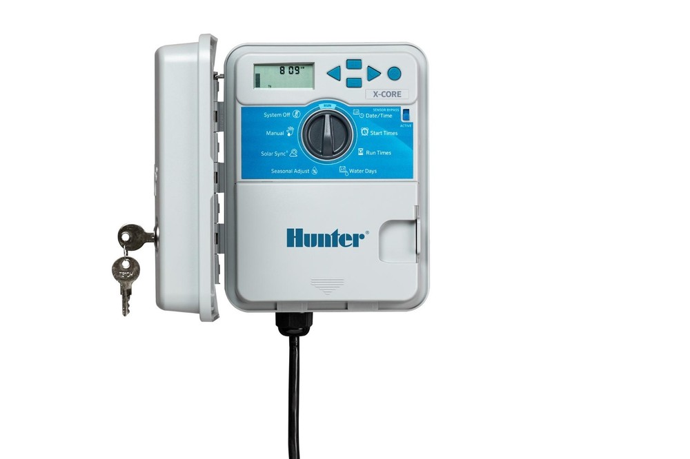 Hunter XC400 X-Core Outdoor Controller Timer 4 Stations Zones Xcore Clock 120V