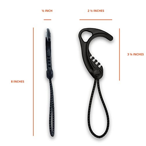 Gear Hook 5-Pack — Lightweight + Versatile S Hook for Backpacks 5 Pack Black