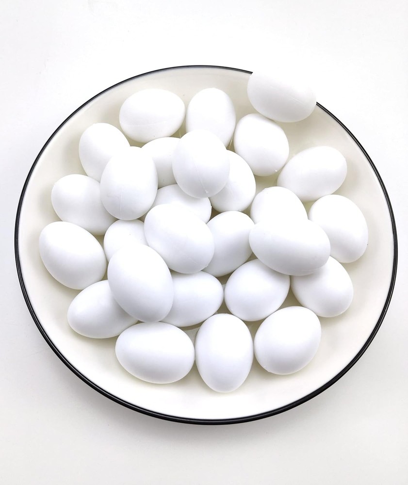 10 Pieces Pigeon Eggs Solid Plastic Eggs for Hatching Help Limit Births Laying P