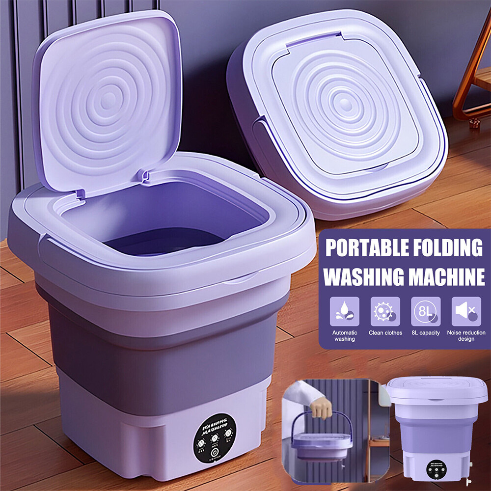 Mini Washing Machine 8L Folding Portable Sterilization Drying Laundry Machines