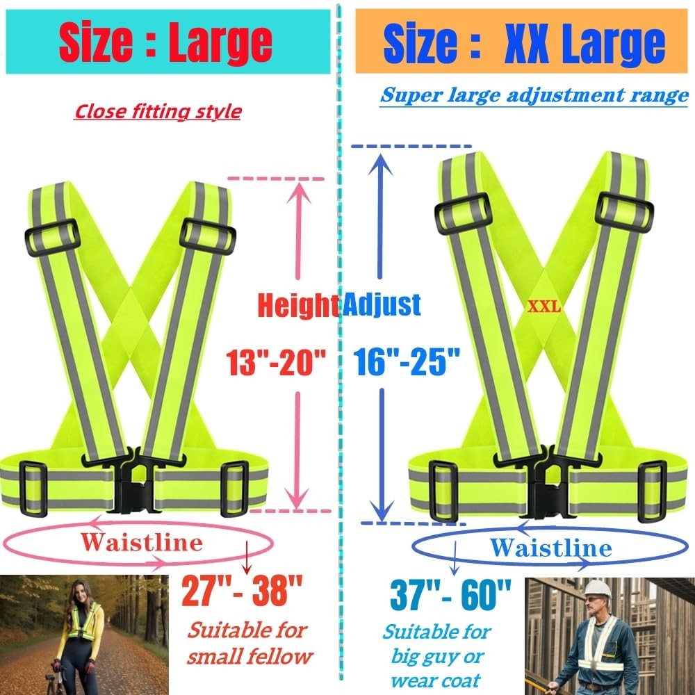 IDOU High Visibility Reflective Safety Vest | Lightweight,Adjustable & Elasti...