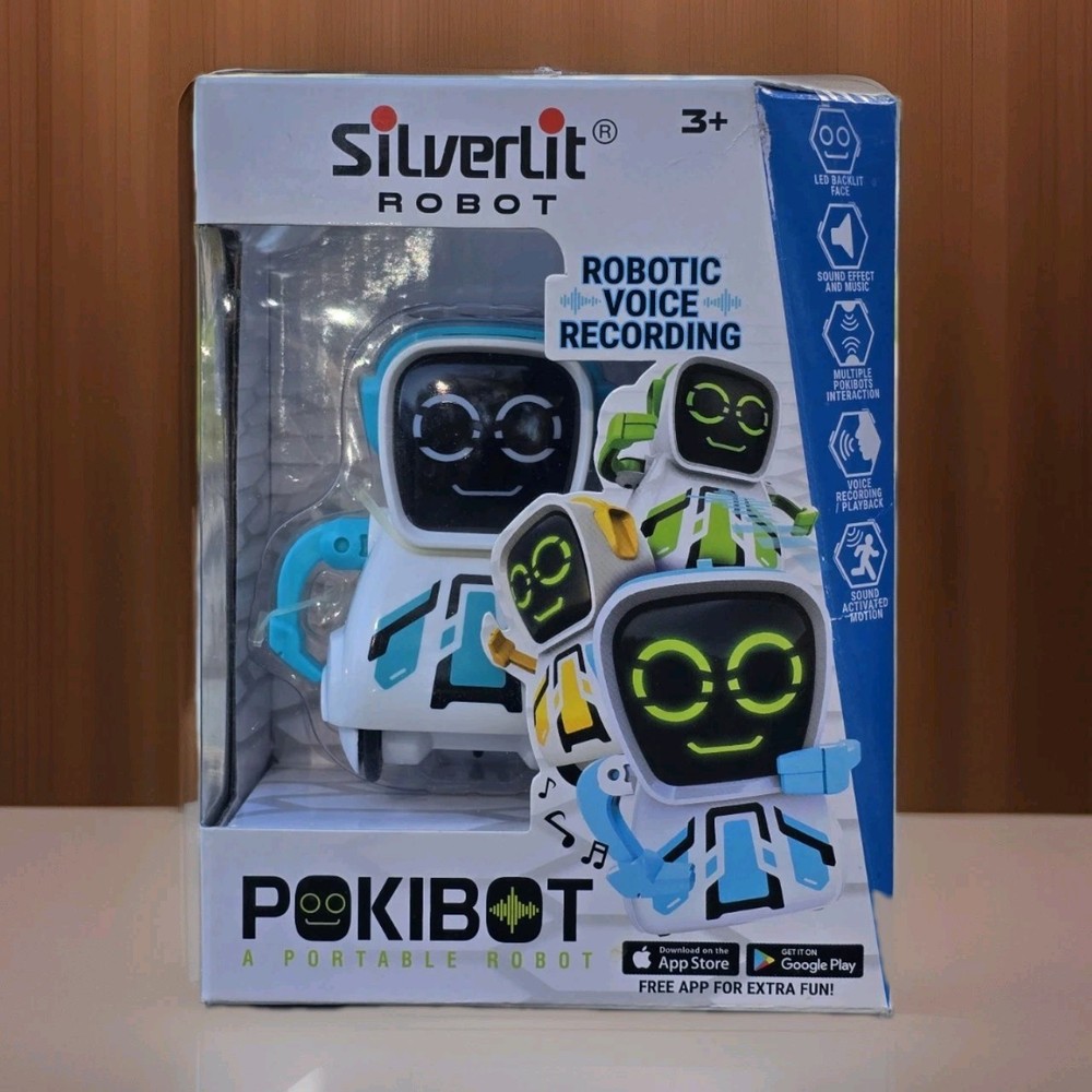 Silverlit Robot Pokibot Portable Interactive Spin  Dance Robotic Voice Recording