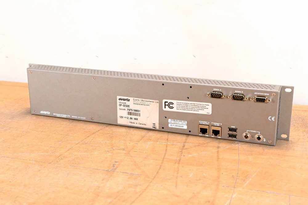 Evertz CP-2232E Advanced System Control Panel w/ 32 LCD Buttons (NO PSU) CG01V7E
