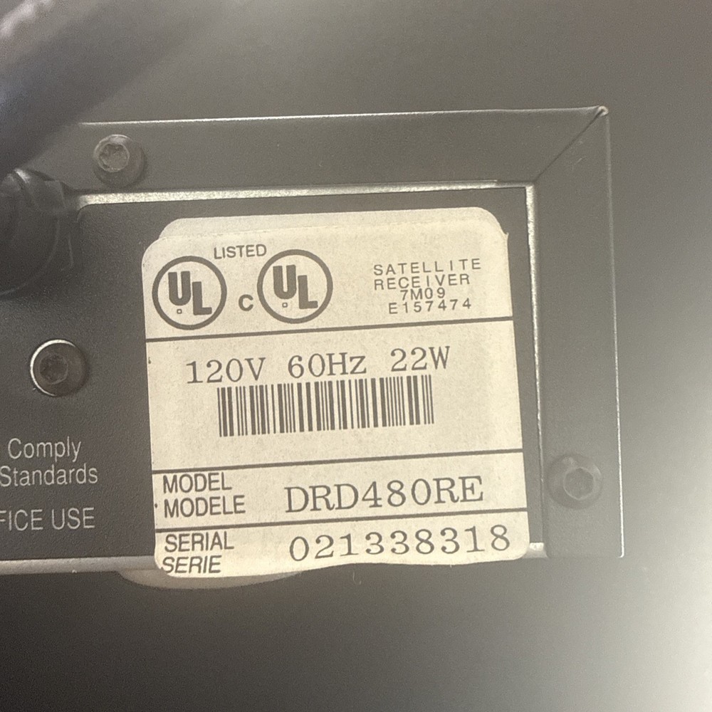 USED RCA DIRECTV RECEIVER MODEL DRD480RE