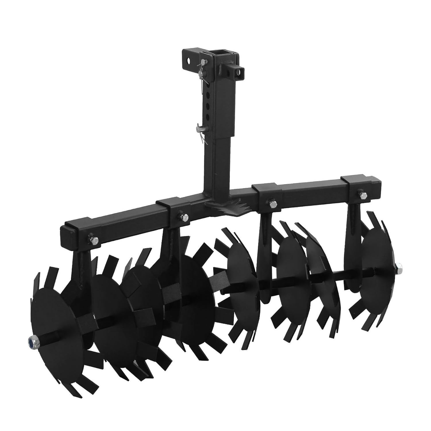 32" Disc Plow Harrow with 2" Receiver Mount for ATV/UTV Heavy Duty Adjust Height