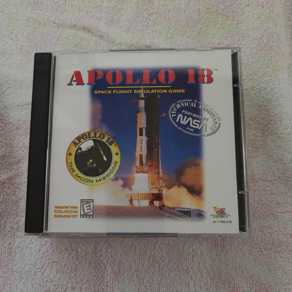 Apollo 18 Space Flight Simulation Game Standard Case PC Windows 95/98