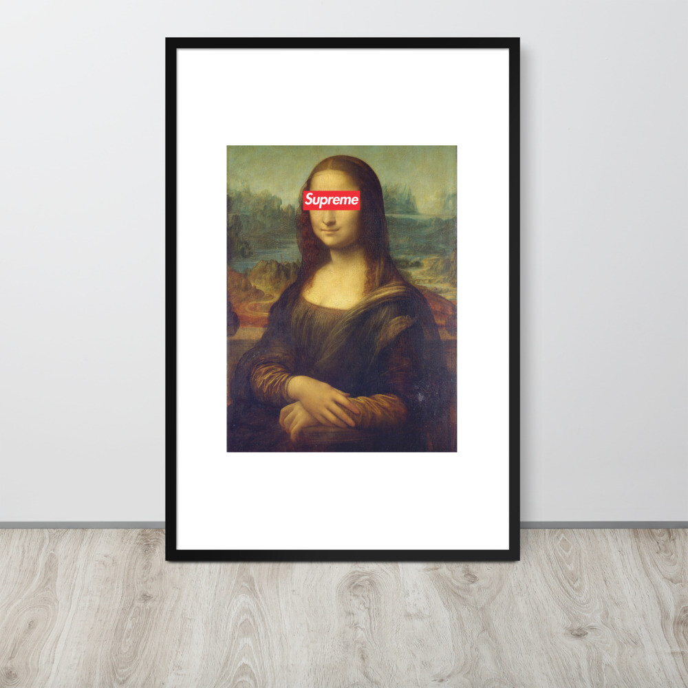 Supreme Mona Lisa Framed poster
