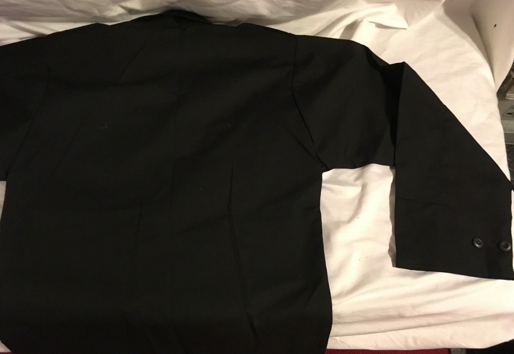 NWOT ATLANTCO TRU-SPEC MEDIUM BLACK BUTTON UP COTTON POLY COMBAT JACKET BLOUSE