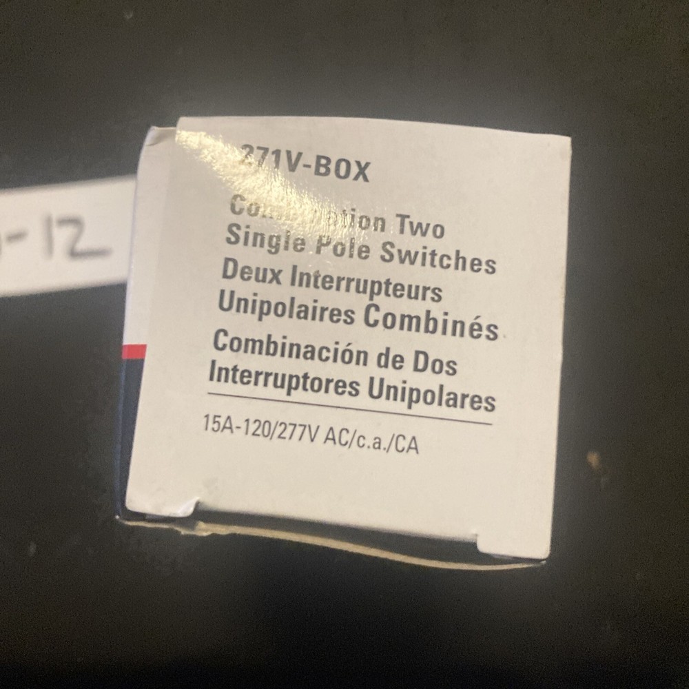 Cooper combination switch single pole switches 271V-BOX