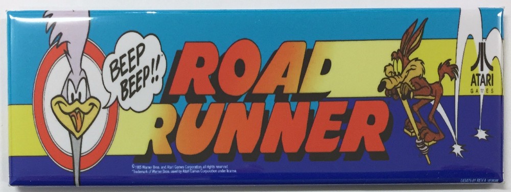 Road Runner Arcade Game Marquee Fridge Magnet