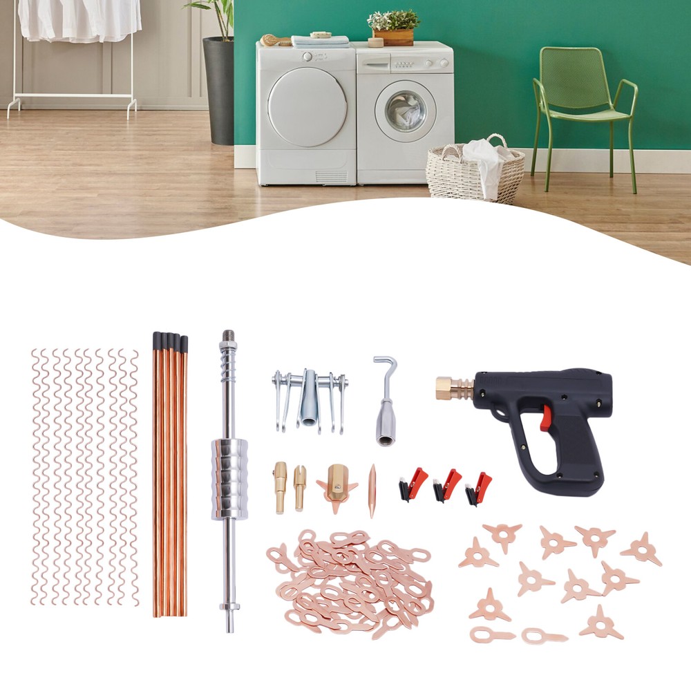 86x Stud Welder Dent Puller Kit Car Body Spot Welding Pulling Repair Tool Kit