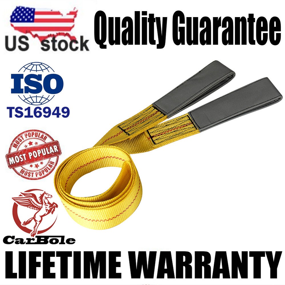 Heavy Duty 6' x 2" Nylon Lifting Slings Eye Flat Loop Rigging Towing Strap US