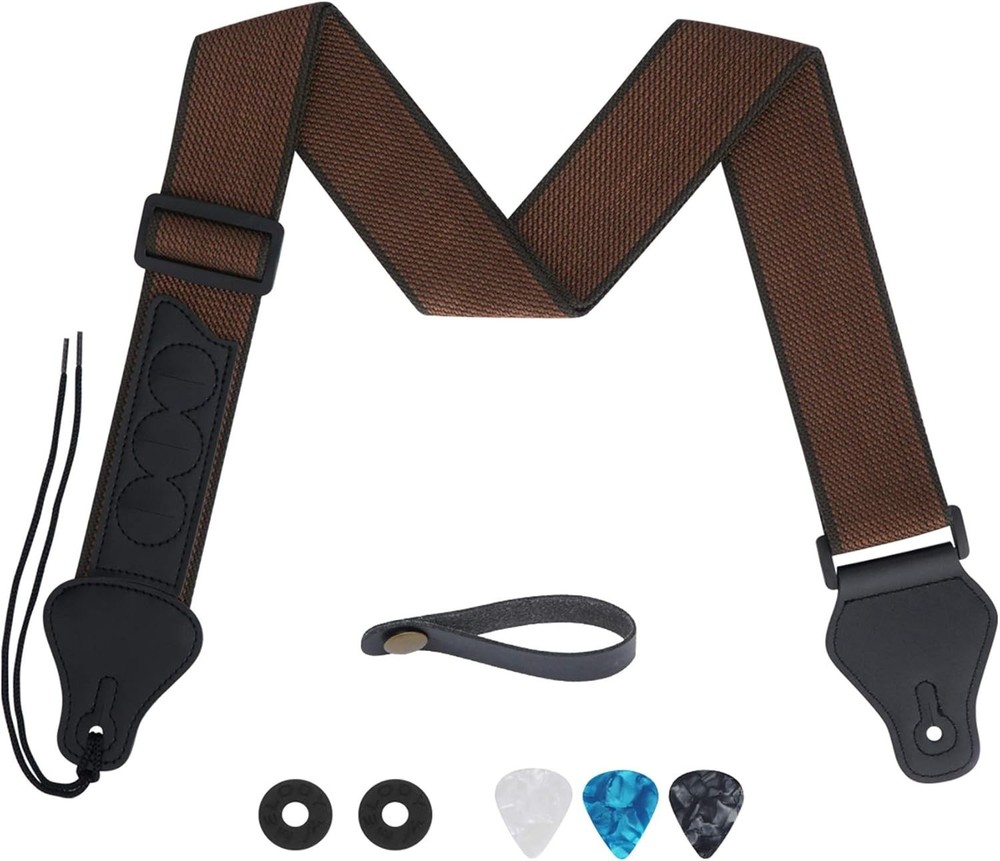 Essential Guitar Strap Pack - Comfortable Cotton, Adjustable Length 36 to 62"