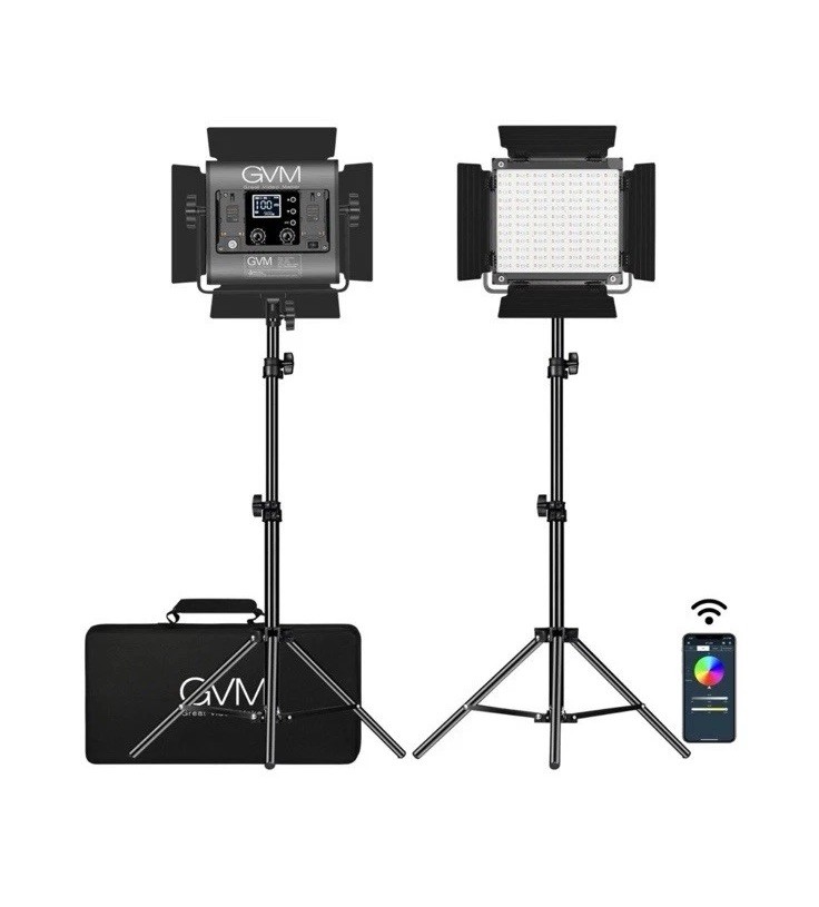 GVM 800D-RGB LED Light Panel (2-Light Kit)