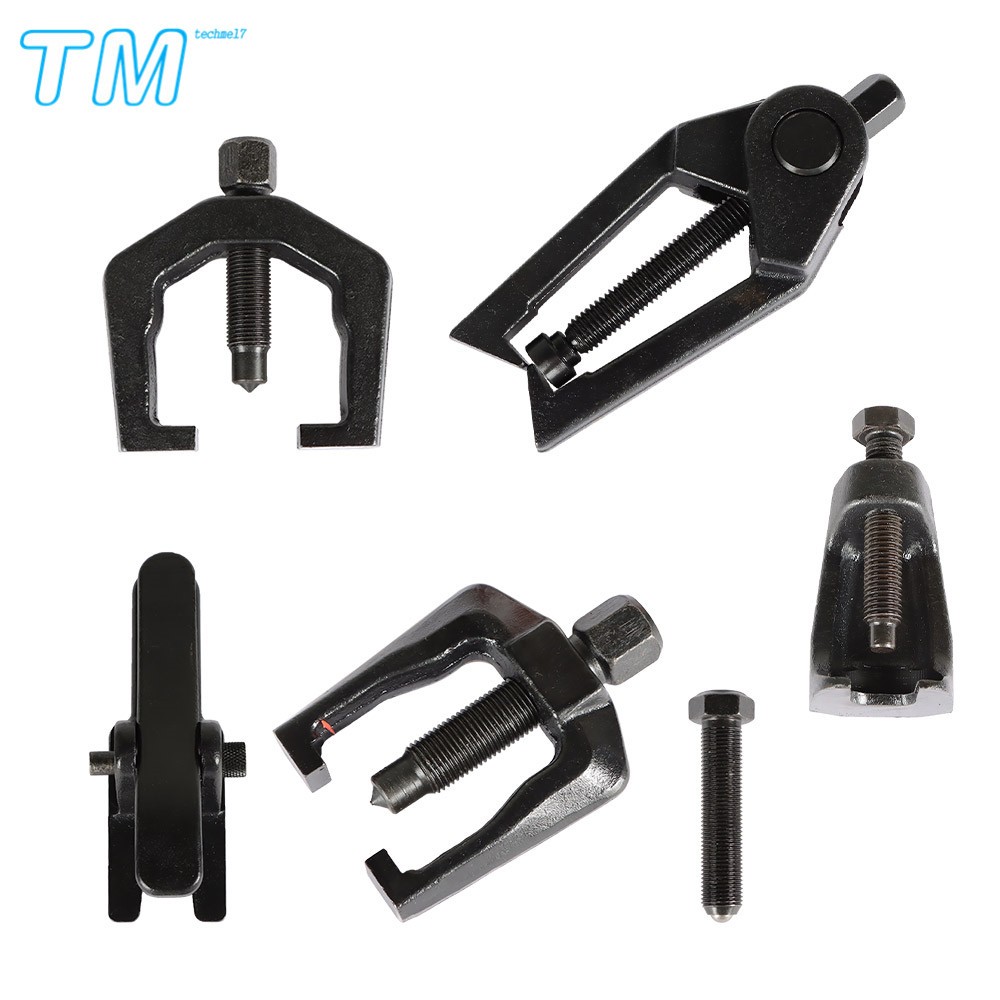 6Pcs Front End Service Tool Kit Pitman Arm Puller Ball Joint Tie Rod Remover Set