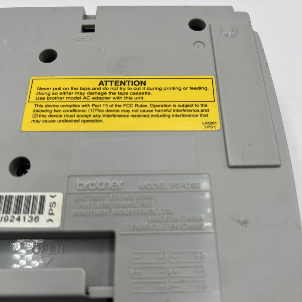 Brother P Touch Model PT-1750 battery powered Label Maker with labels