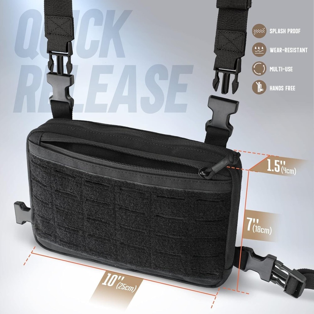 Molle Utility Chest Pack for Tactical Adventures - Concealed Carry & Storage