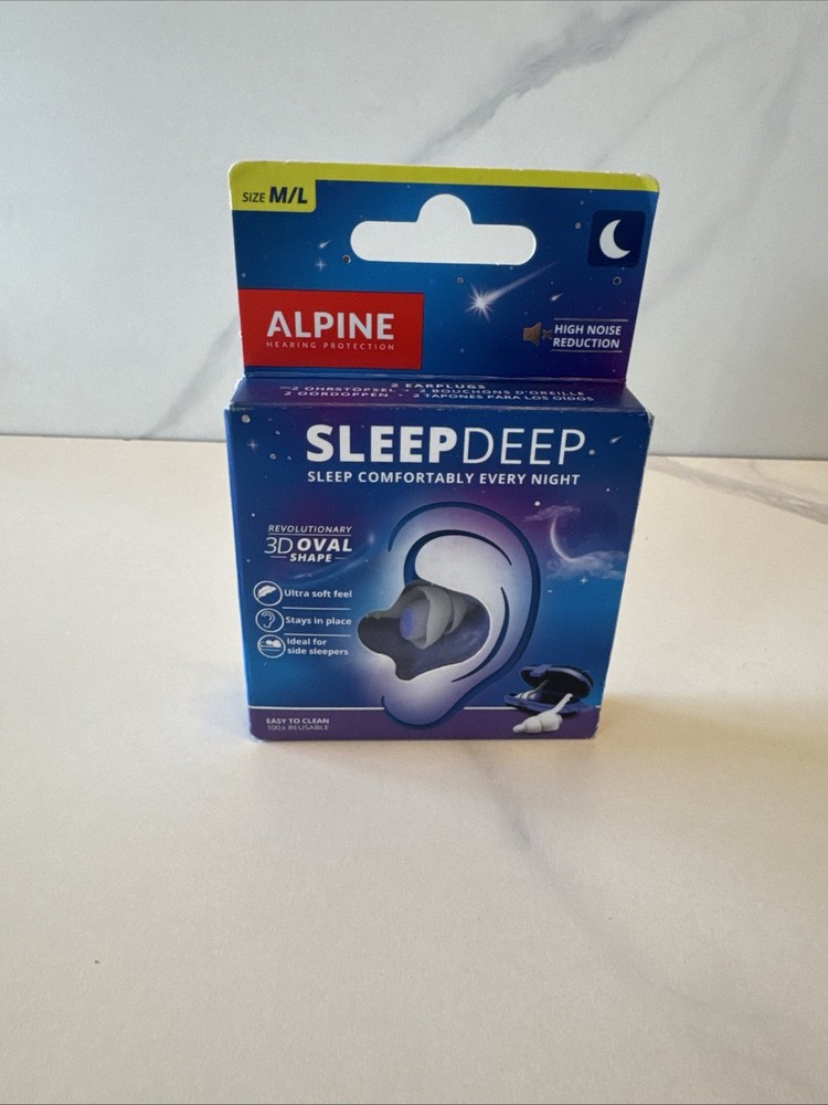 Alpine SleepDeep Multisize - Soft Ear Plugs for Sleeping and Noise Reduction M/L