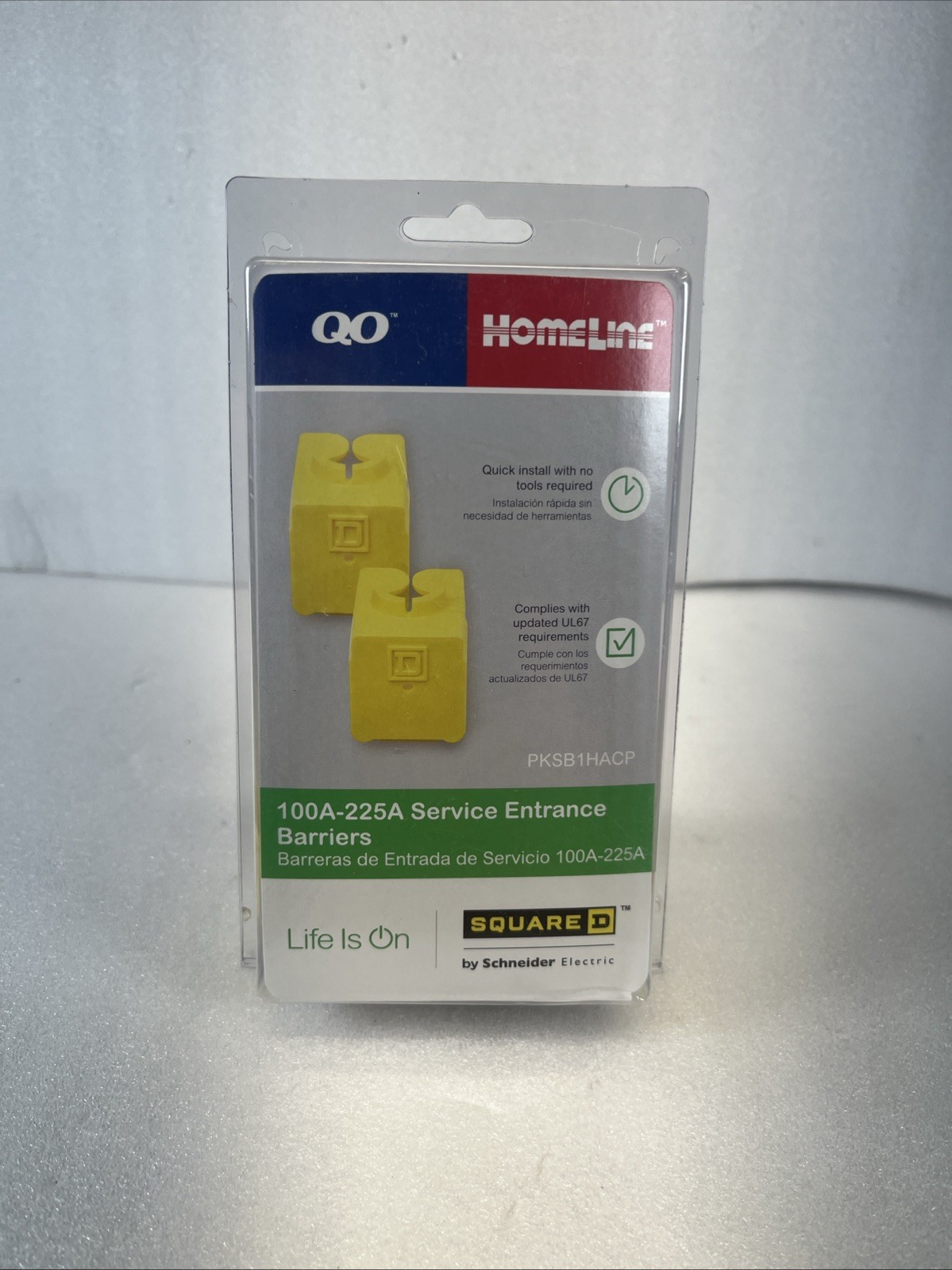 Square D PKSB1HACP 100 AMP- 225 AMP Service Entrance Barriers Pack Of 2