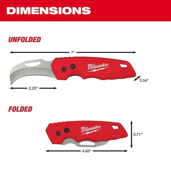 Milwaukee Tool 48-22-1525 Fastback Hawkbill Folding Knife