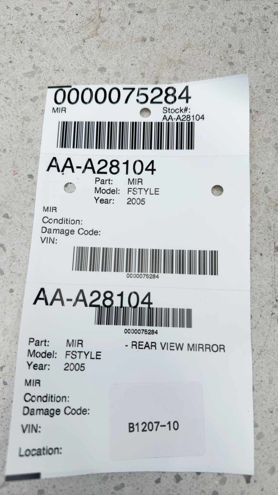 2005 FORD FREESTYLE Rear View Mirror