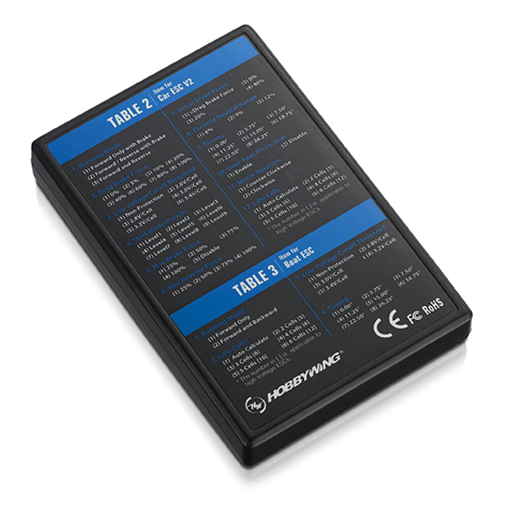 Hobbywing LED Program Card LCD Program Box OTA ESC Programmer for RC Car Boat