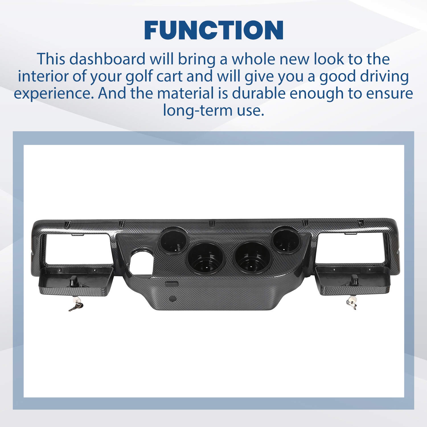 For 1982-Up Club Car DS Golf Cart Carbon Style Dash Board DashBoard Cover