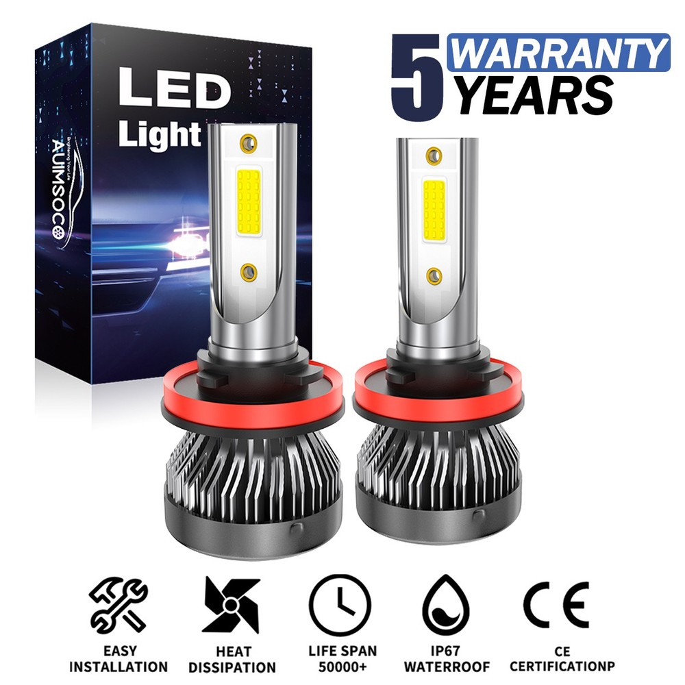Pair H11 LED Headlight Kit Low Beam Bulb Super Bright 6500K White 1000000LM