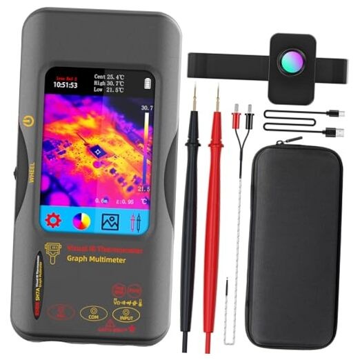 Thermal Camera Multimeter Date Recorder with Macro Lens, SH7A with Macro Lens