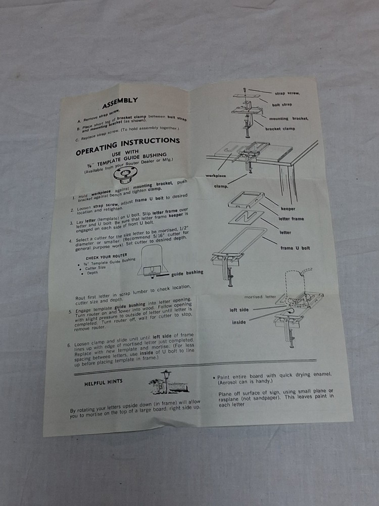 Craftsman Router Template Sears # 25182 In Original Box