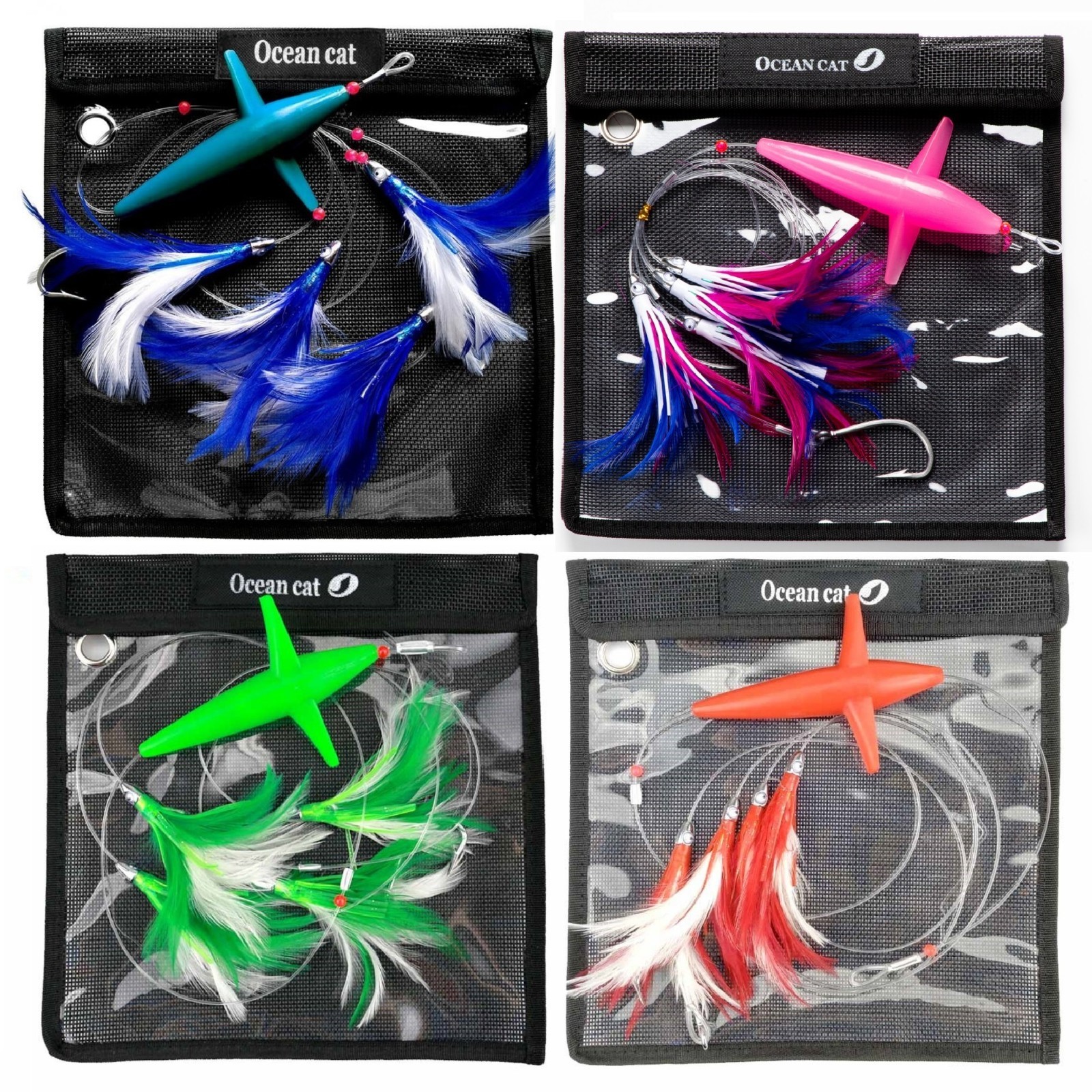 OCEAN CAT Bird Teaser ChainSaltwater Trolling Fishing Lure Marlin Tuna Mahi waho