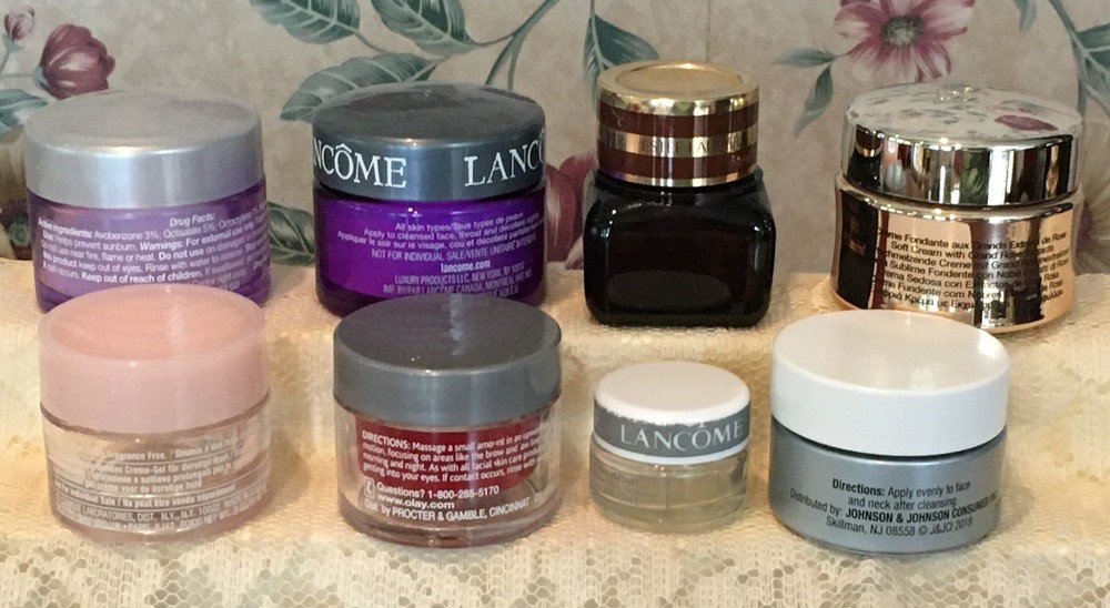 (8) Travel Size Face Cream Containers • EMPTY • REUSE • REFILL